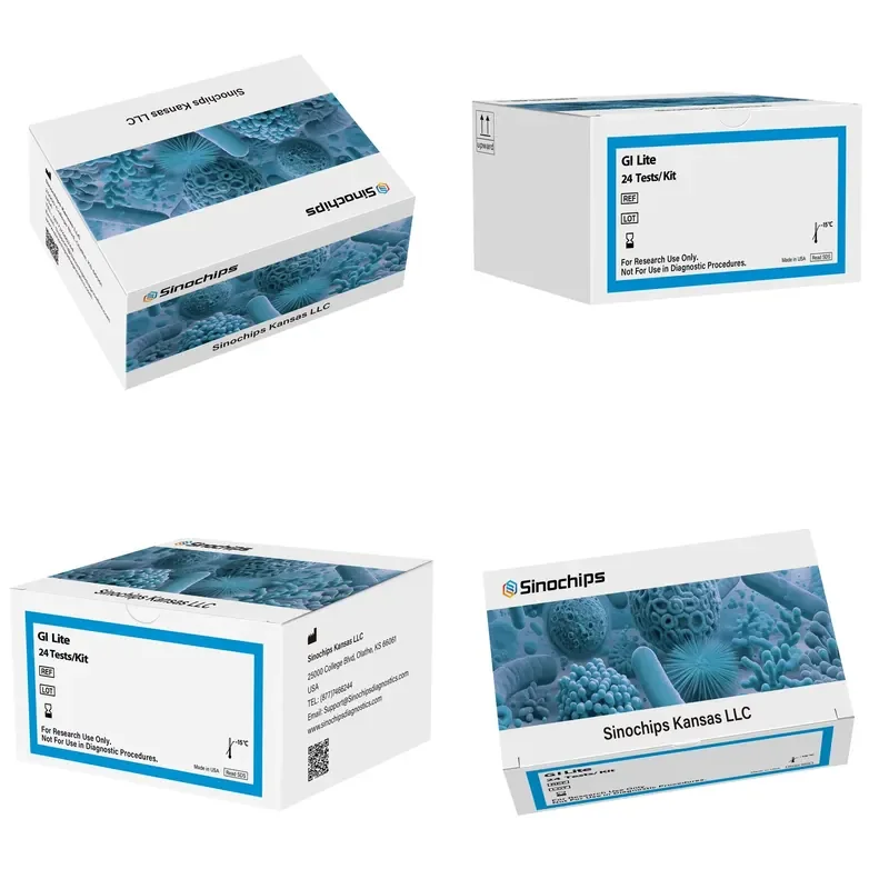 

Gastrointestinal Pathogens Lite Real-Time PCR Detection Kit for 24 Tests per Box 96-Well Plate Format for Laboratory and