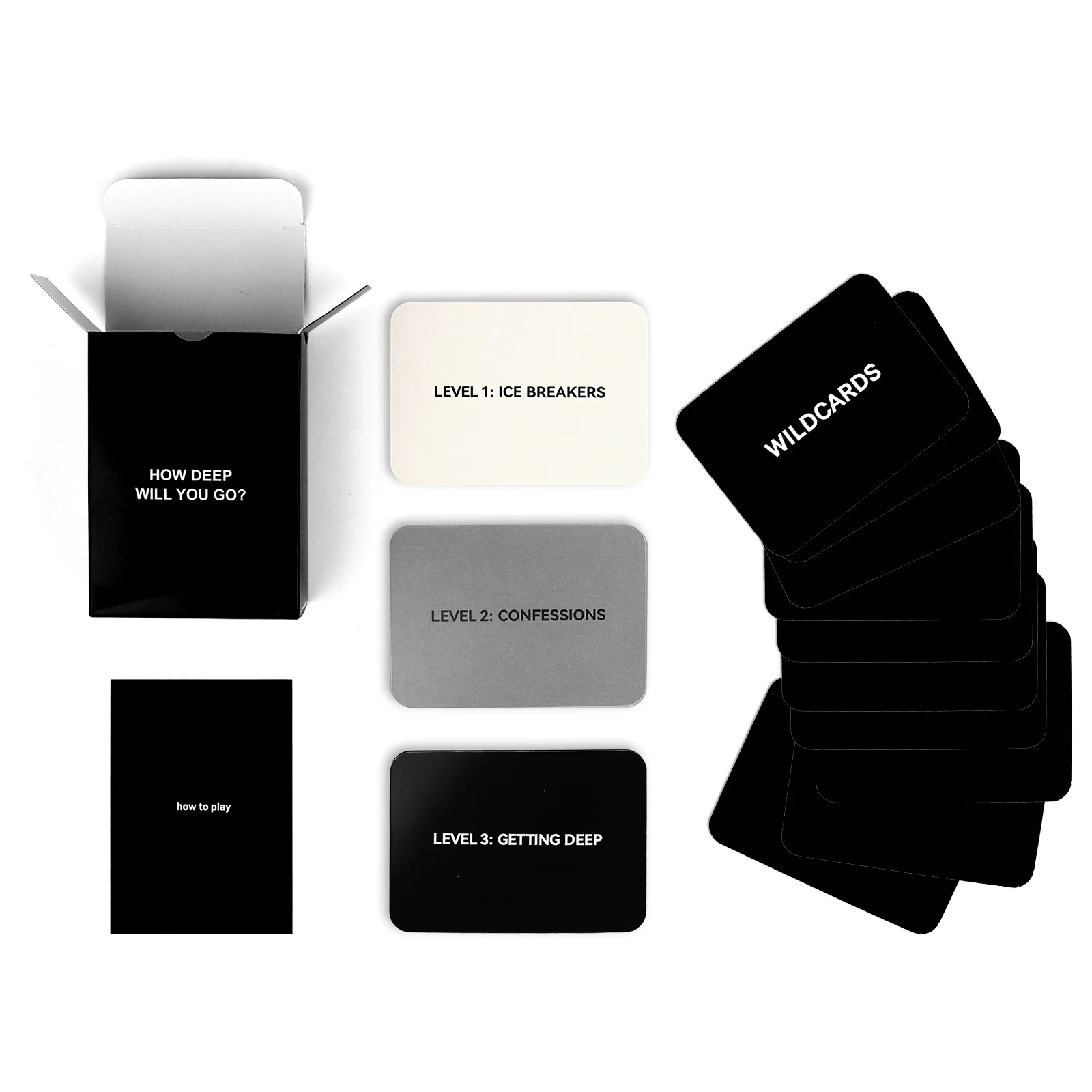 How Deep Will You Go? How Deep Will You Go Card Game, Game of Questions to Deepen Connection, 99 Icebreaker Conversation Cards,