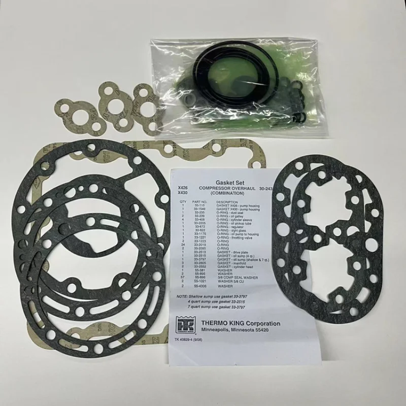 For Thermo King Compressor X426 X430 Repair Gasket Kit 30243 30-243 300243 30-0243