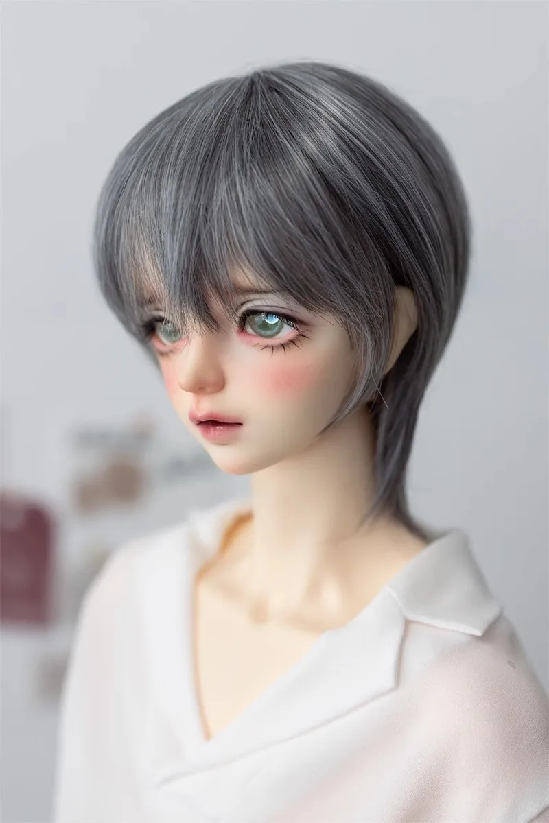 Bjd/sd/dd วิกผม1/4และ1/3อุณหภูมิสูงผมสั้นผ้าไหมเครื่องประดับตุ๊กตา