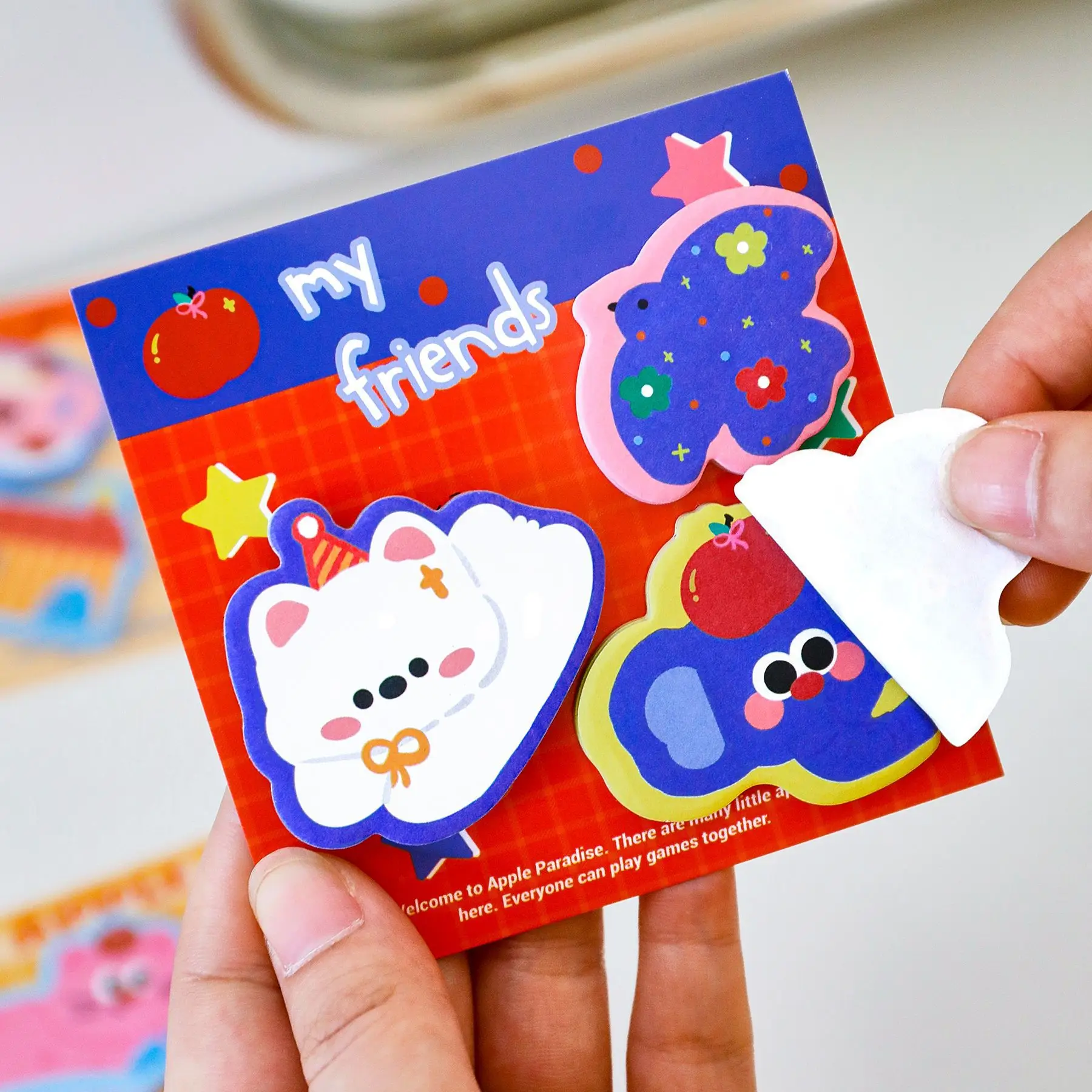 60pcs Cartoon Western Highland Apple Convenience Sticke Three Piece Set N Times Sticky Note Paper for Students