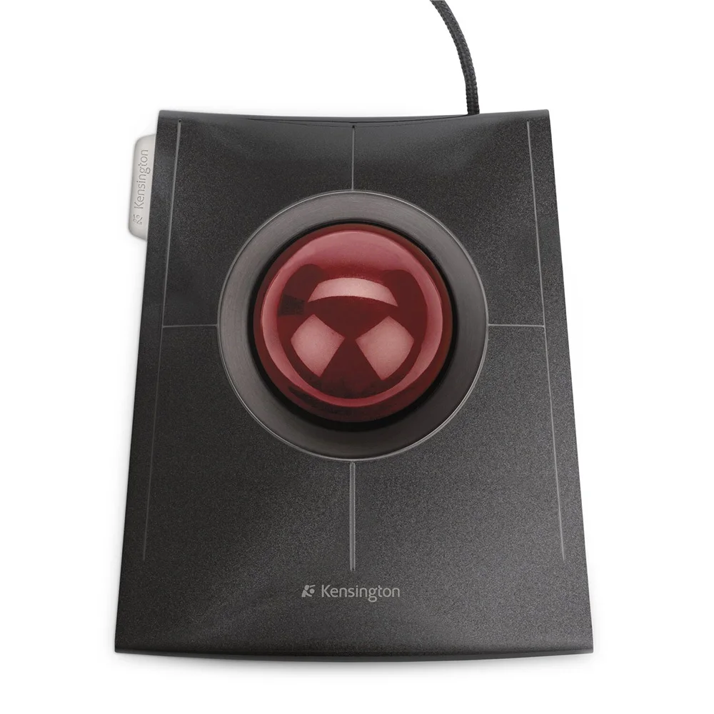 Kensington Original SlimBlade Media Control Trackball Optical USB Mouse For PC Or Laptop With Large Ball For AutoCAD K72327