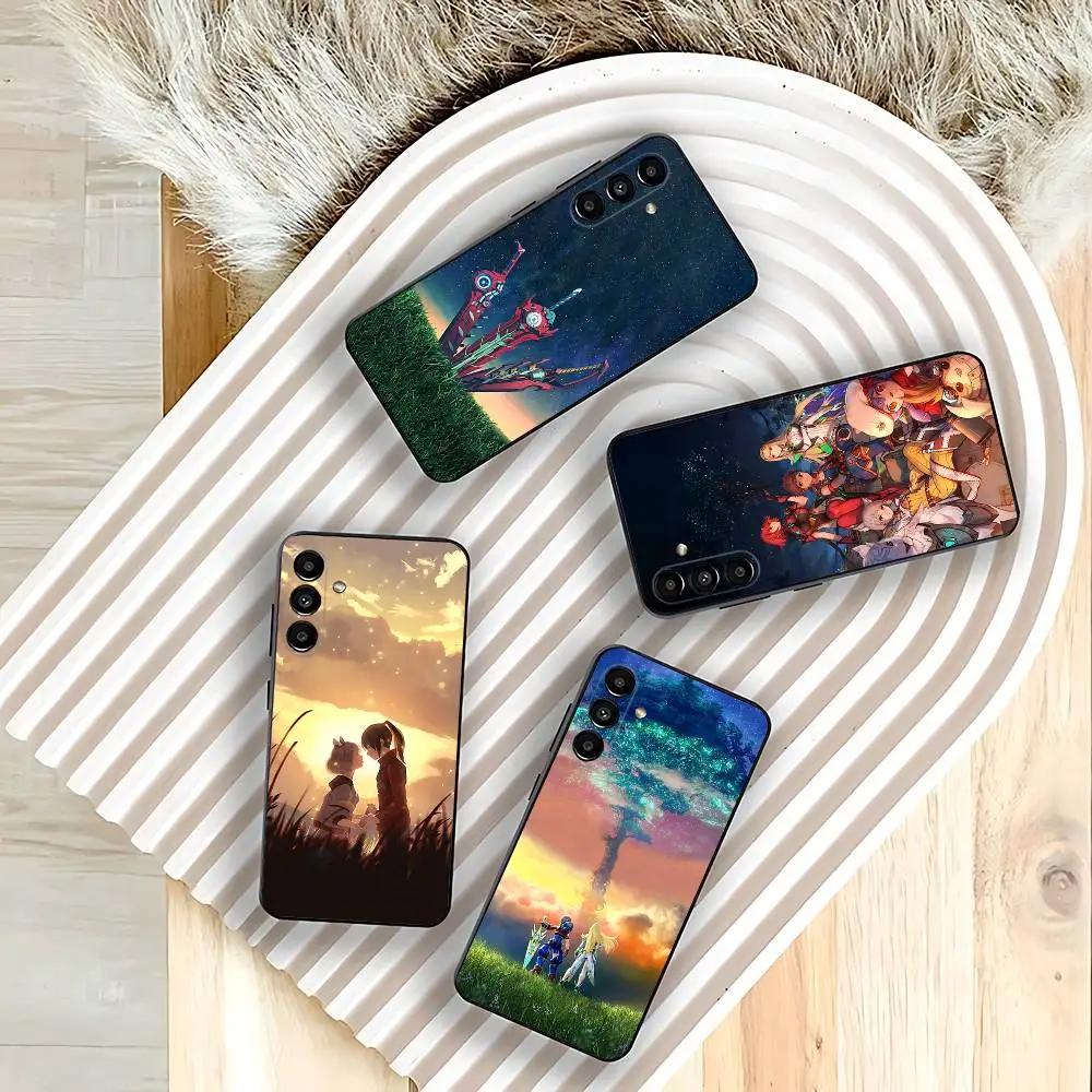 

X-Xenoblade Chronicles Phone Case For Samsung Galaxy A73,31,32,72,41,53,52,71,22,5G,Note,J7,8,9 Soft Black Cover