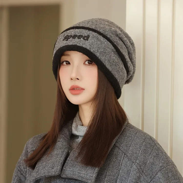 قبعة صغيرة مترهلة مبطنة بالصوف للنساء - قبعة شتوية دافئة للأذن في الهواء الطلق، قبعة تنحيف الوجه ومتعددة الاستخدامات للطقس البارد #1