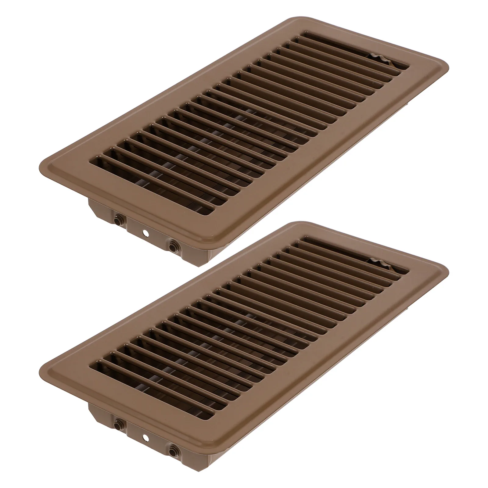 

2 Pcs Floor Return Air Grille Ac Vents Covers Register Light Brown for Deflector