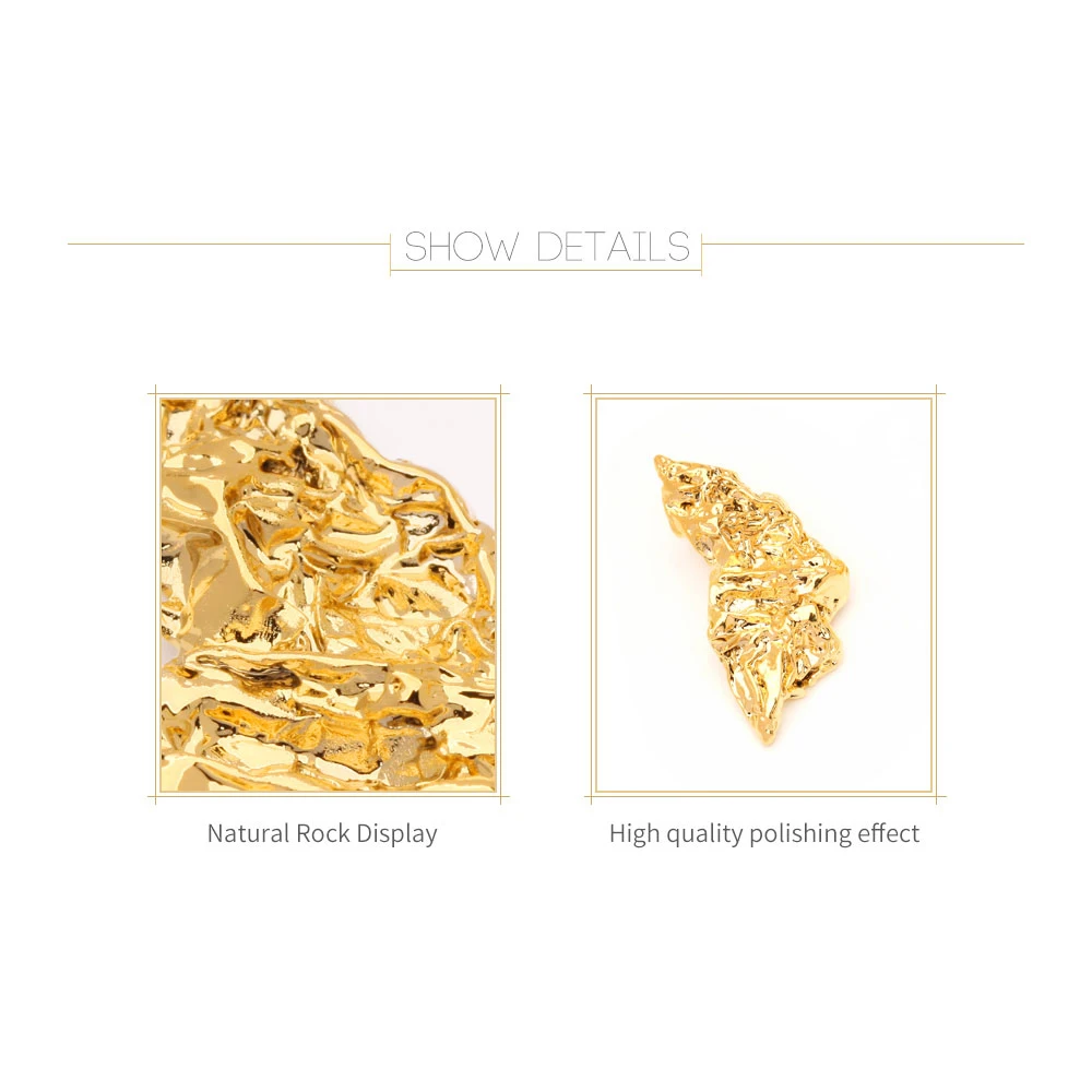 New Arrival Fashion 3D Wrinkled Paper Pattern Stud Earrings For Women Gold Color Earrings Fashion Jewelry PVD Gold Plated