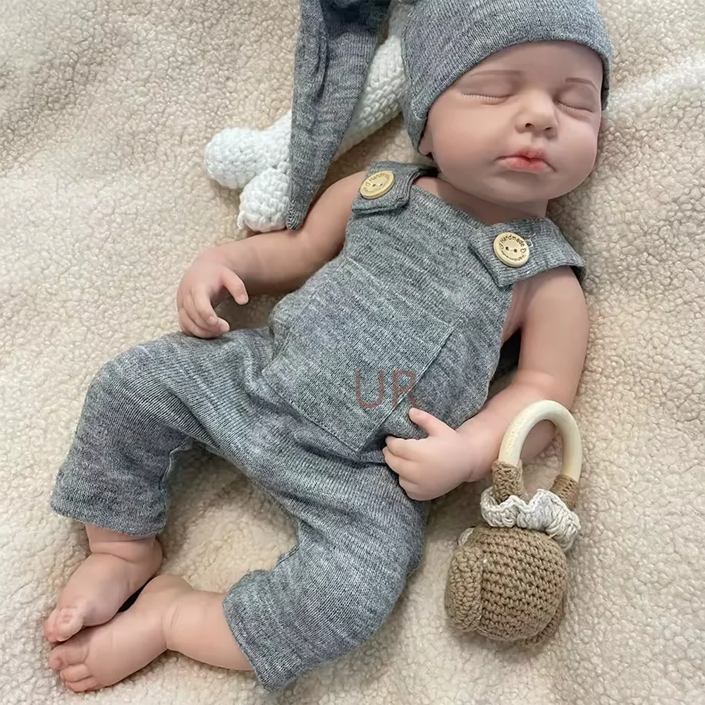 20" Hand-Painted Silicone Reborn Baby Girl & Boy Lifelike Soft & Cuddly Rebirth For Art Collections Diy Doll Toys Festival Gifts