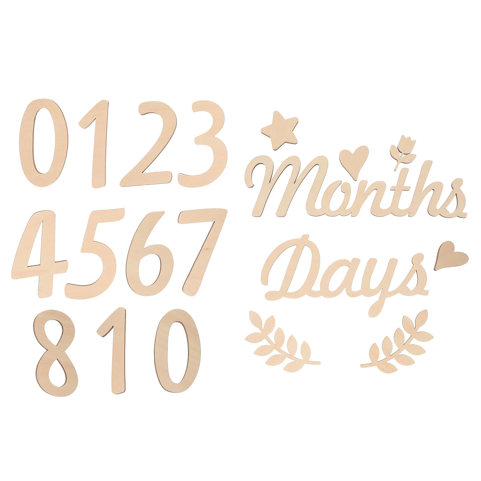 

Wooden Month Plate Gifts Newborn Milestone Number Sign The Infant Numbers Baby Photo Props Monthly