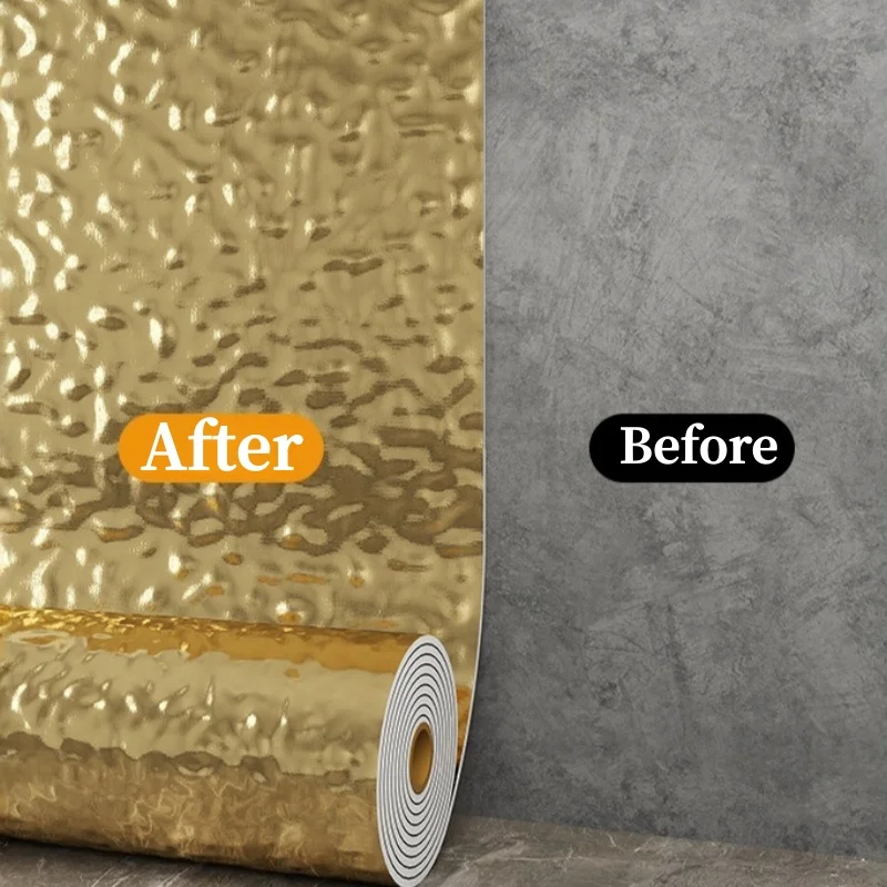 رشاقته رغوة الملمس المعدني قشر وعصا PVC خلفية للجدار الكسوة للماء ذاتية اللصق ملصقات جدار ديكور المنزل #5
