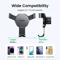 【New-in Sale】UGREEN Car Phone Holder Gravity Phone Stand For Xiaomi Samsung iPhone 15 14 13 Pro Max Air Vent Car Holder Stand