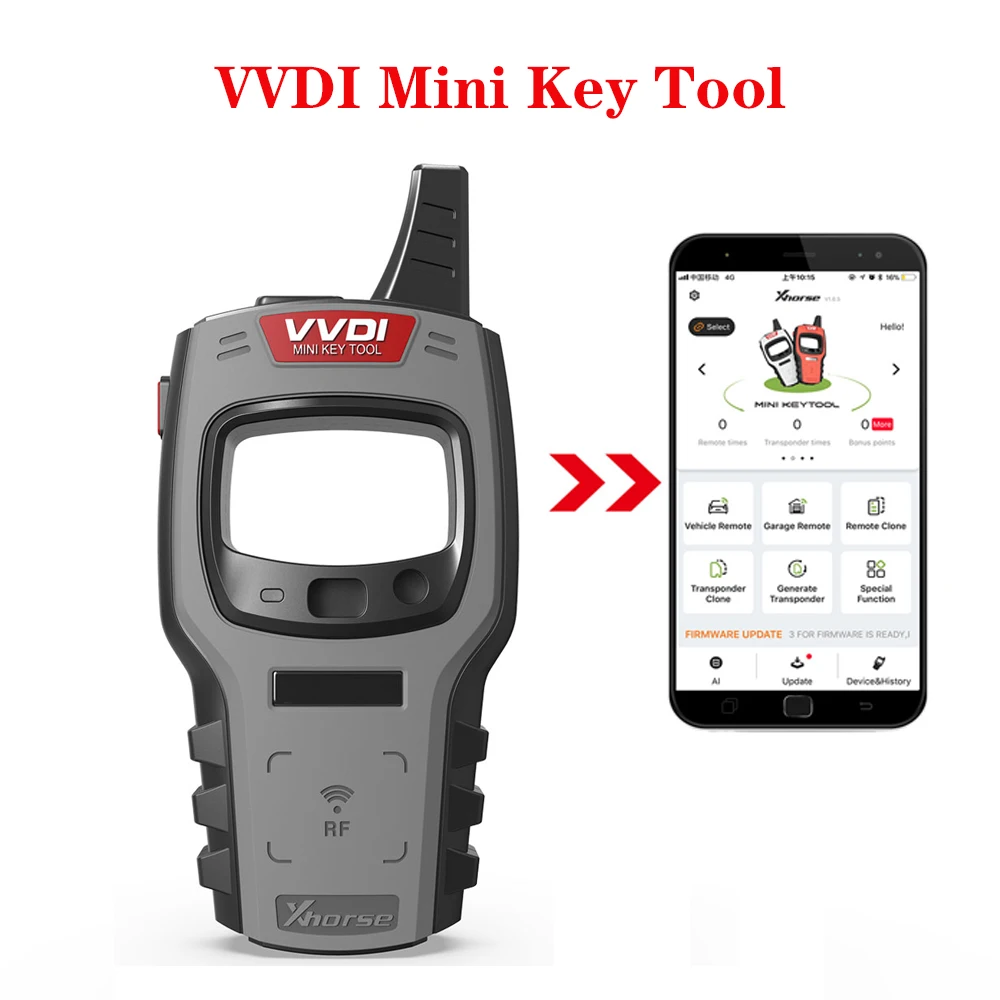 

Xhorse VVDI Mini Key Tools Remote Key Programmer Support IOS and Android Global Version With Free 96bit 48-Clone Function