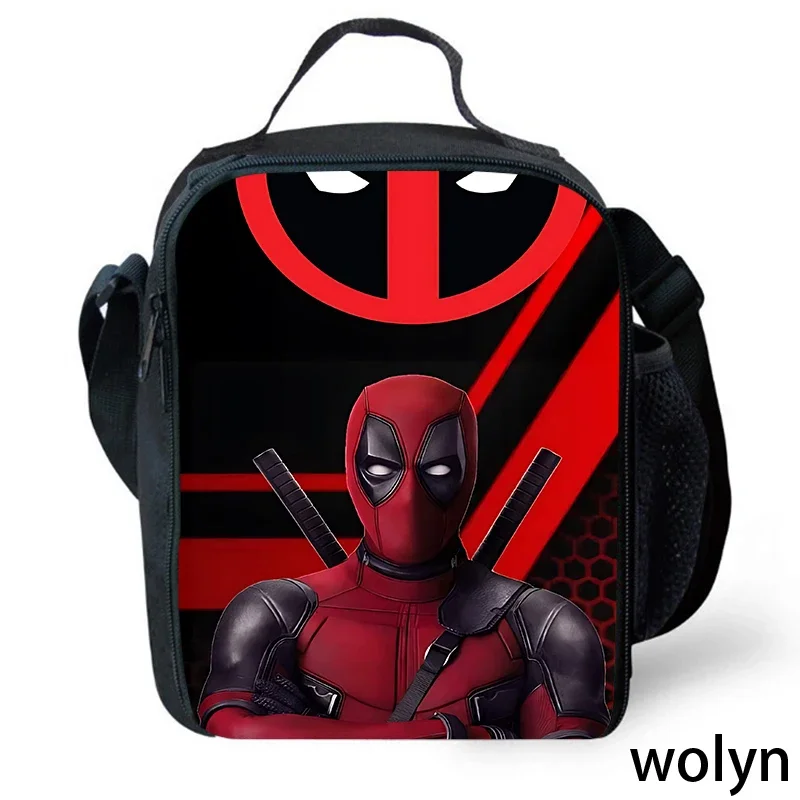 Cartoon School Backpack for Boys Girls,Anime DeadPool,DP School Bags,Lunch Bags for School,Anime Prints Child Picnic Bags