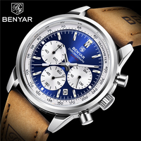 BENYAR Brand Fashion Sports Watch Luxury Military Quartz Wristwatch Waterproof Chronograph Calendar Clock For Men Reloj Hombre