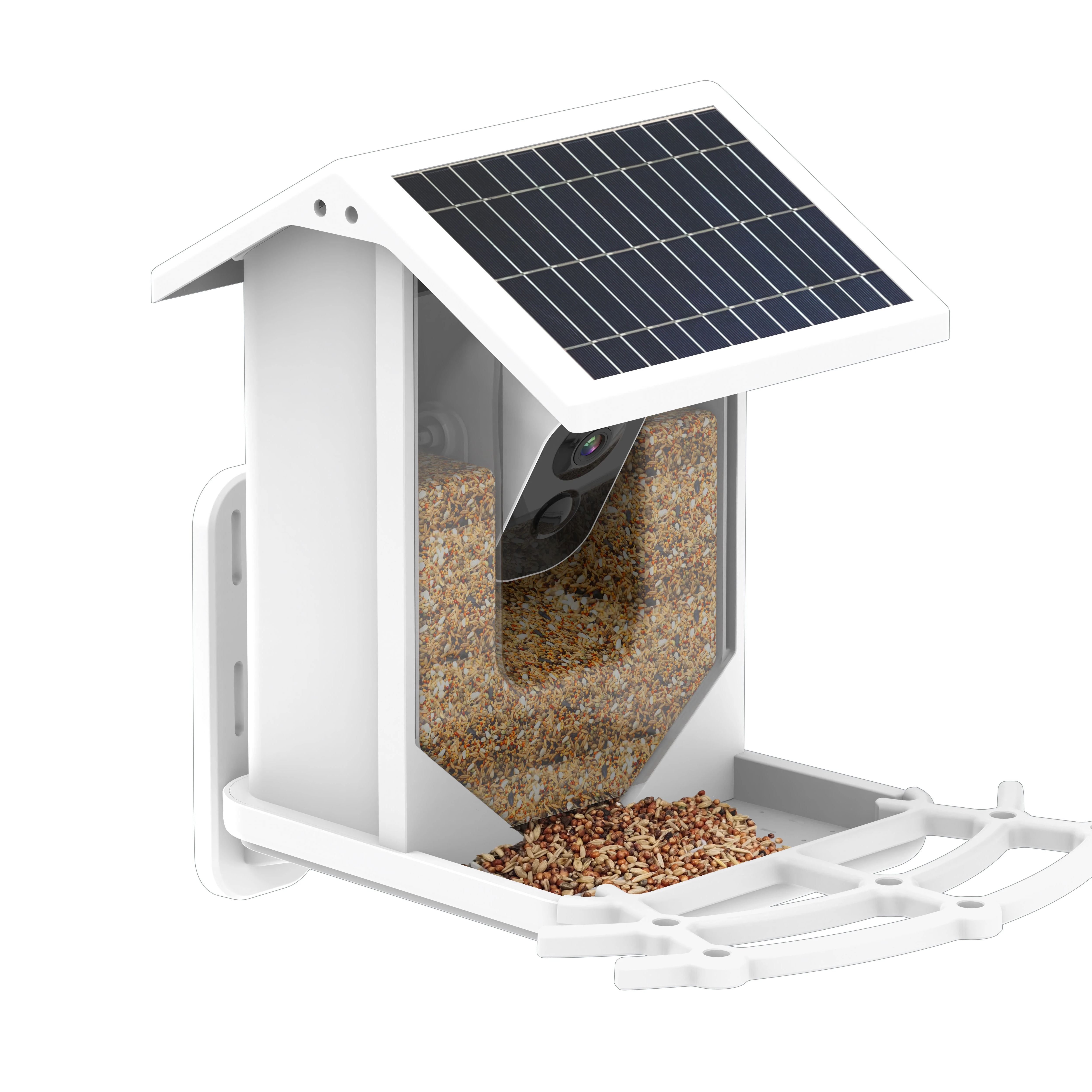 Manufacture Smart Bird Feeder with  Outdoor Solar Bird House with Wifi  AI Recognize Bird Species