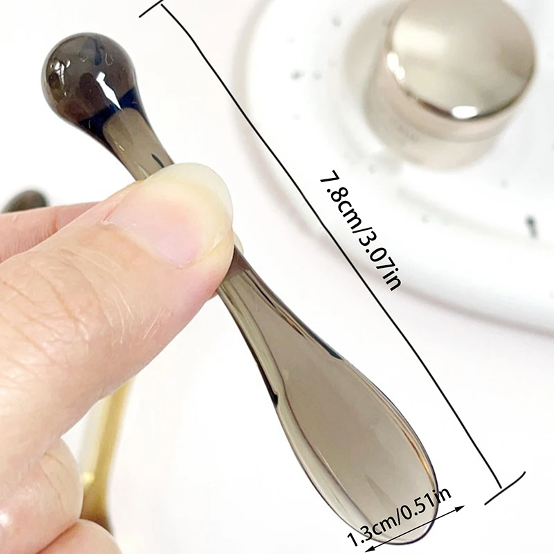 5/10 pçs aplicador de creme para os olhos colher rolo transparente massagem vara espátulas cosméticas rugas máscara facial cuidados com a pele acrílico