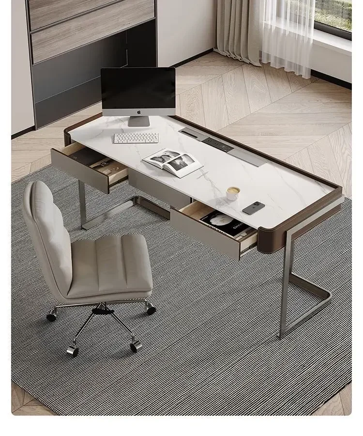 Slate desk light luxury modern minimalist design office desk computer