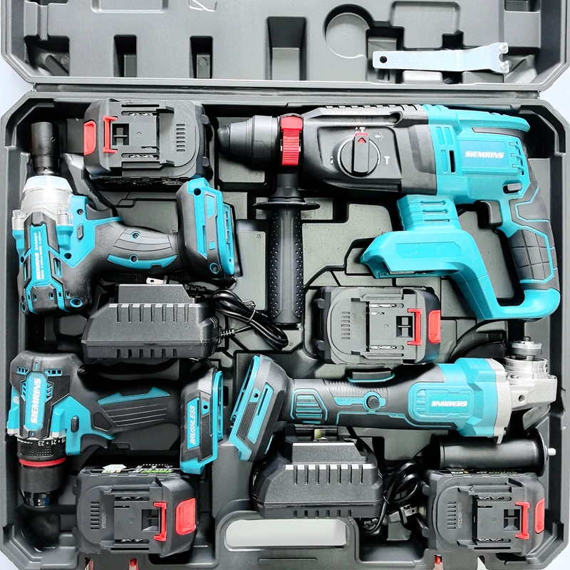 

[Kida model combination set] Lithium battery hammer angle grinder drill wrench circular saw
