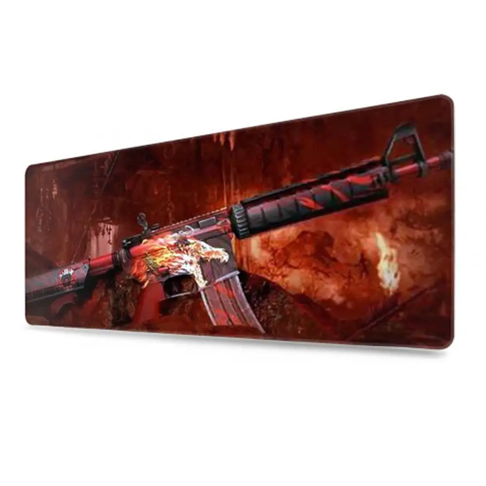 Csgo Gun Cs Go Mouse Pad Gamer XL New Large HD Mousepad XXL MousePads Natural Rubber Carpet Non-Slip Office Laptop Table Mat