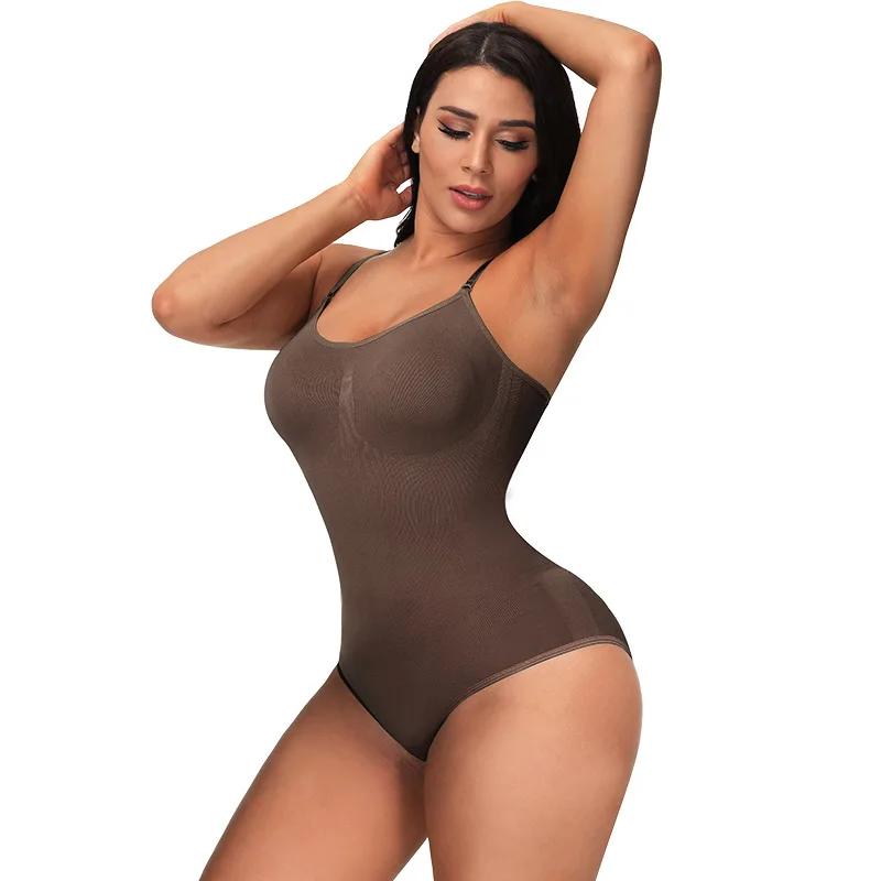 Seamless Shapewear Bodysuit For Women Tummy Control Butt Lifter Body Shaper Invisible Under Dress Slimming Strap Thong Underwear