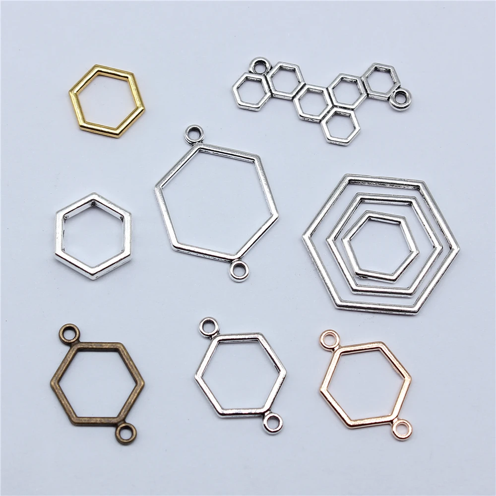 40pcs Hexagonal Honeycomb Char - Vintage Fashion Finds 评论和价格