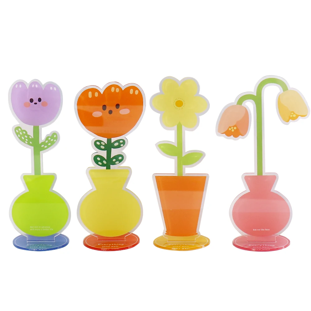 Imagem -06 - Cute Cartoon Flower Shape Photo Stand Memo Clip Titular do Cartão Nota da Mensagem Escritório Escola Casa Desk Decorações