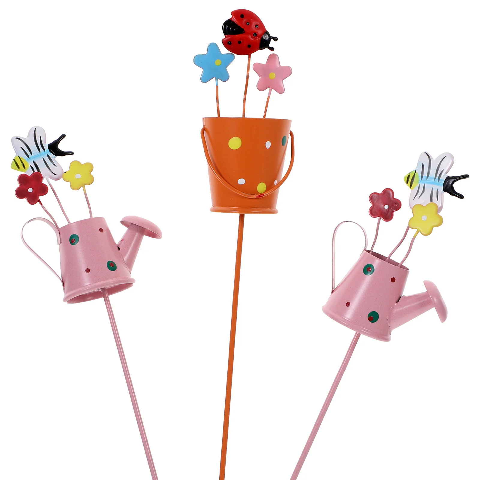 3 قطعة علامات النباتات المعدنية ل أواني الزهور بونساي حديقة ساحة في الهواء الطلق الربيع زينة زهرة حصص الحديد الفن حلية البستنة