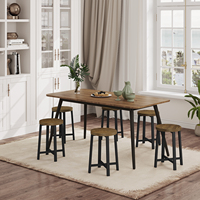WOLTU 2PCS/SET Industrial Style Dining Chairs Kitchen Stool with Metal Legs for Dining Living Room Restaurant Cafe Pub