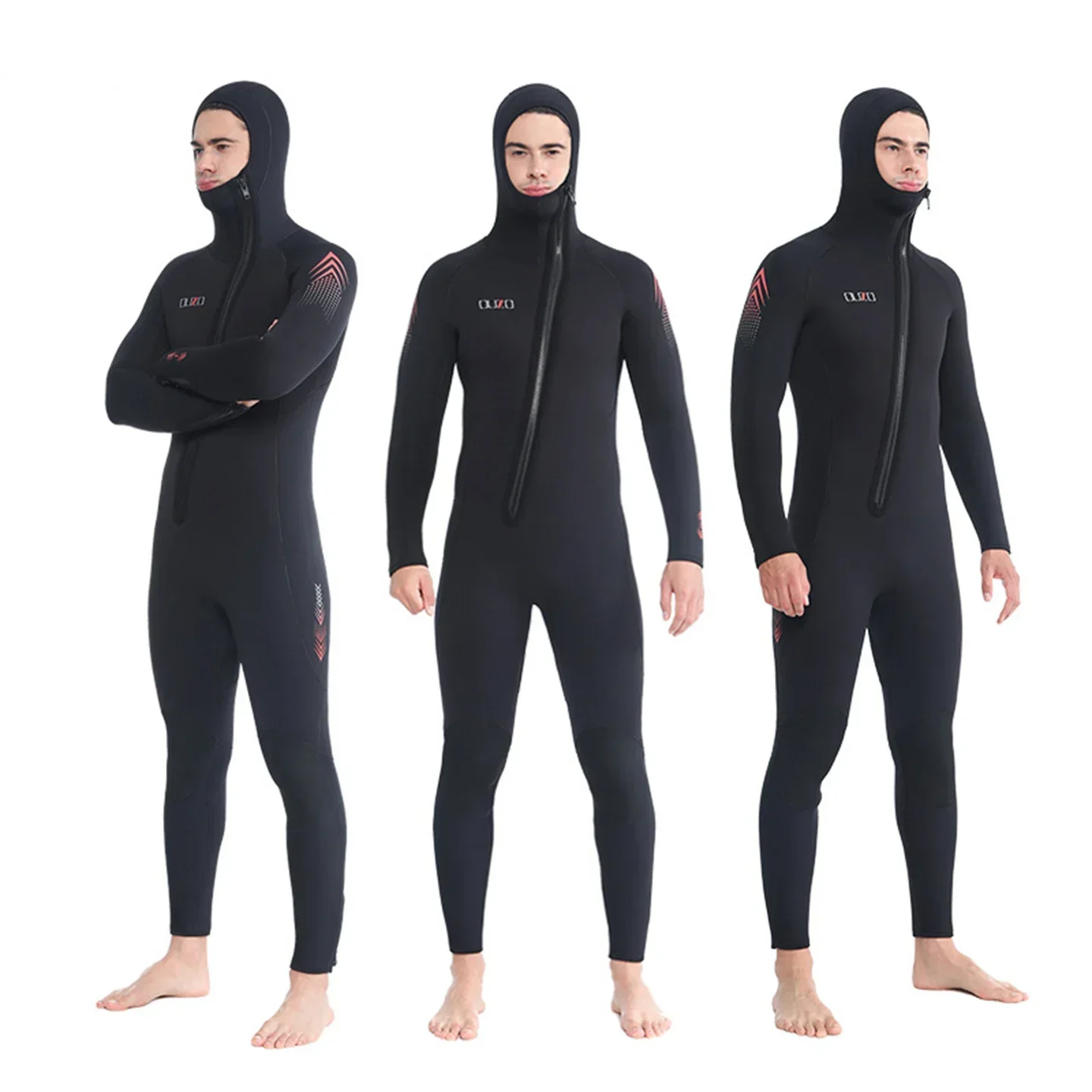 Wetsuit 7mm Neoprene Mens Stretch Diving Suit,winter Swimsuit Keep Warm,Front Zipper,full Body,for Scuba Diving,freediving