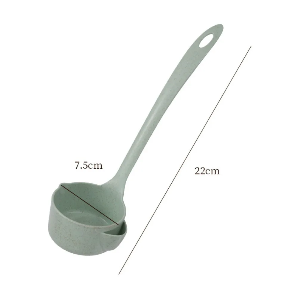 Handle Soup Spoon Soup Oil Separator Spoon Colander Spoon Filter Grease Spoon Wheat Straw Kitchen Gadgets Tableware Spoon