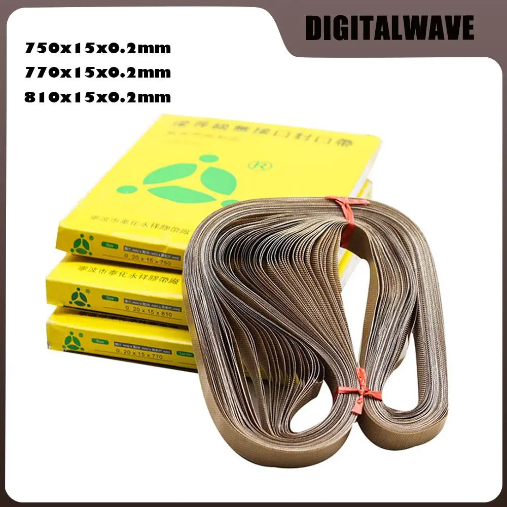 Bandversiegelungsgerät, PTFE-Gürtel, 750 x 15 x 0,2 mm, FR-900, BateRpak-Größe für kontinuierliches Bandversiegelungsgerät, Hochtemperaturband, 50 Stück/Beutel