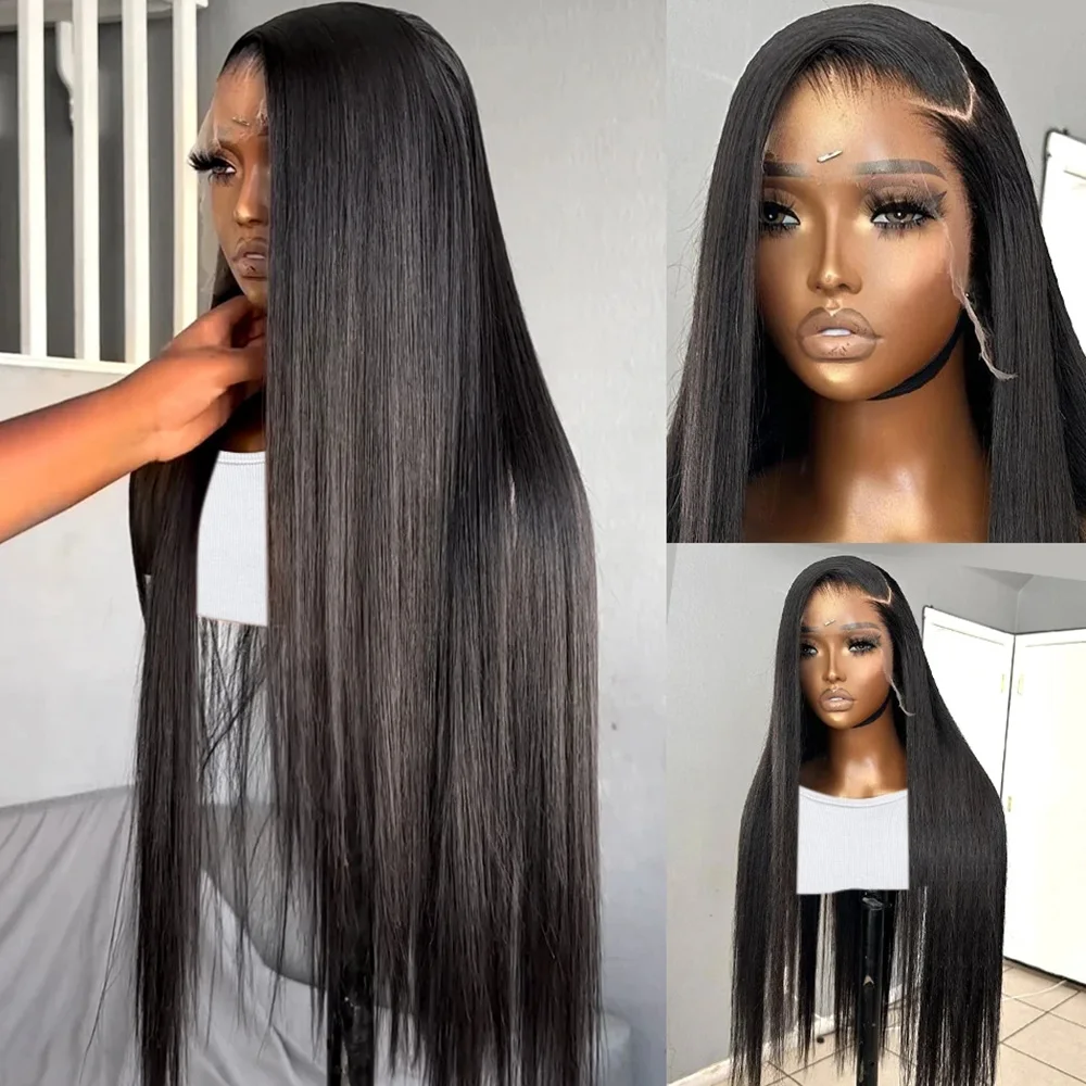 13x4 Hd Lace Frontal Wig 30 32 Inch Straight Lace Front Wig Human Hair 13x6 360 Lace Frontal Wig For Women black Human Hair Wigs