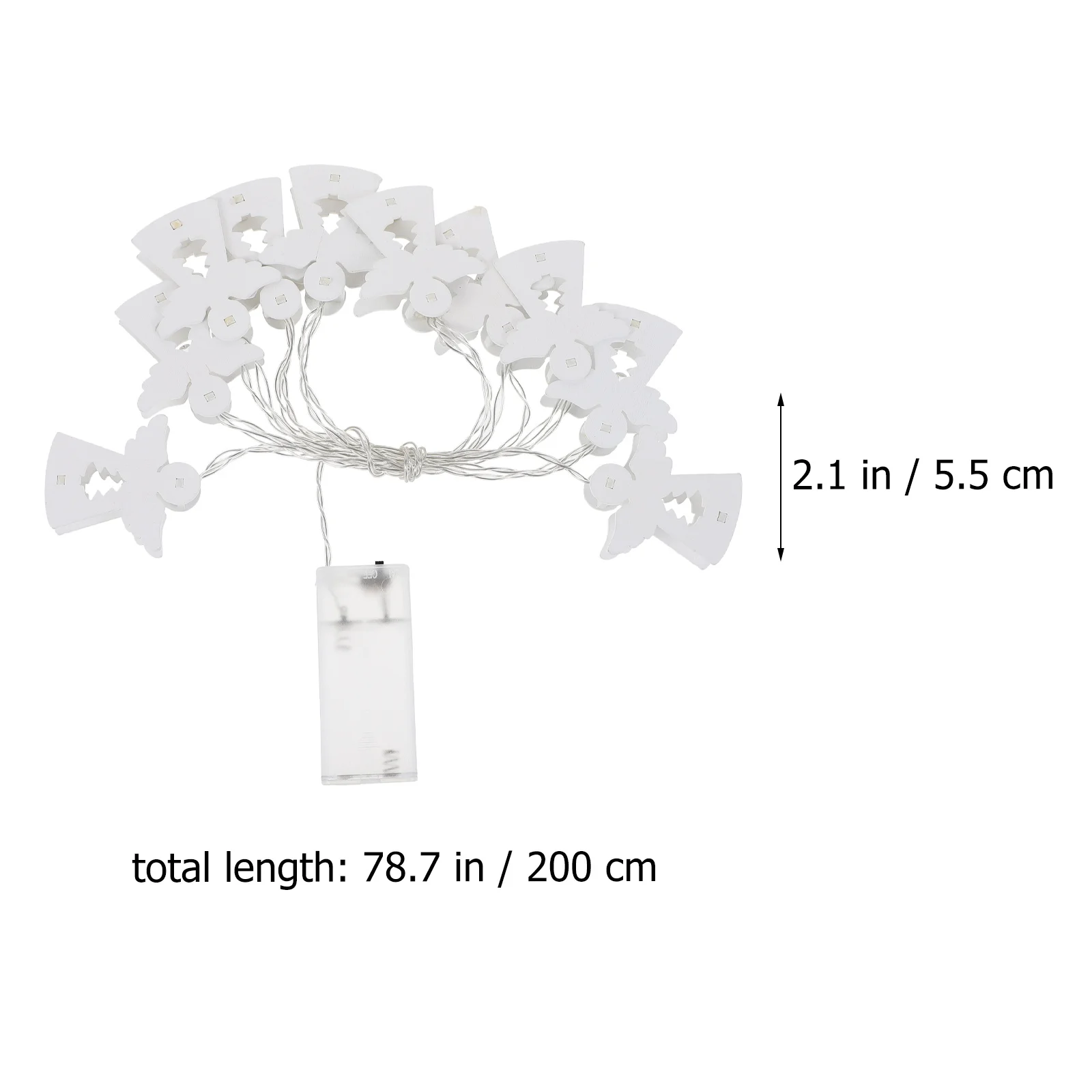 1 قطعة خشبية الملاك شكل مصباح سلسلة الإبداعية عيد الميلاد ديكور الإضاءة رائعة في الهواء الطلق داخلي حفلة مصباح حديقة سلسلة مصباح #6