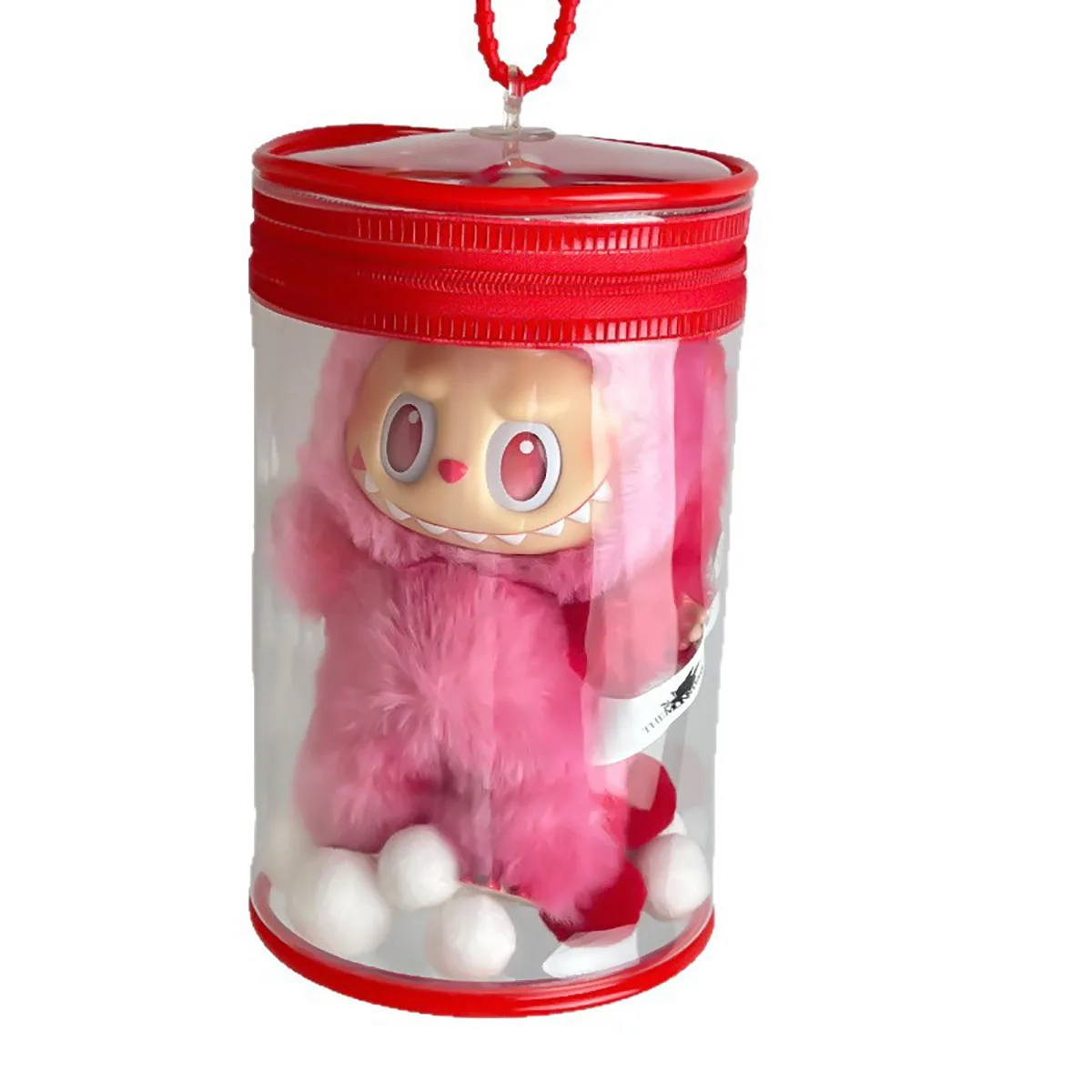 Picture 6: For 17 cm labubu v1/v2/v3 Small Jar Baby Bag Doll Storage Transparent Dust-proof Hang Bag Display Bag ﻿No hanging line