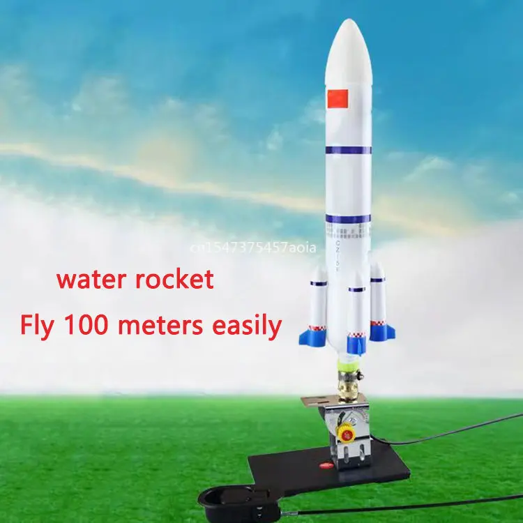 Water jet rocket launcher toy sports toy launcher rocket pop up outdoor sports educational science toy gift Can fly 100 meters