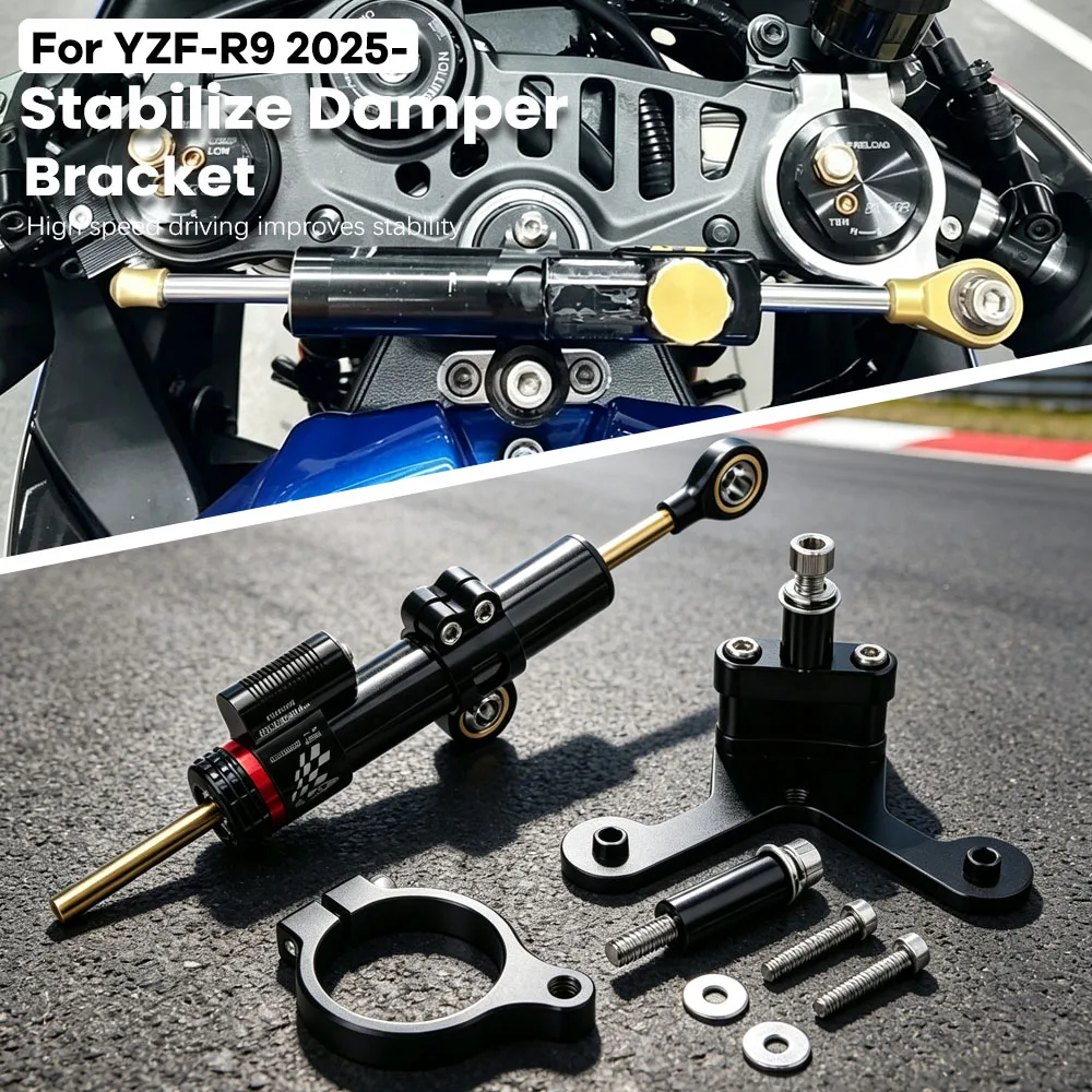 Steering Damper Stabilizer Kit Cnc - Kit Ammortizzatore di Sterzo R9 per