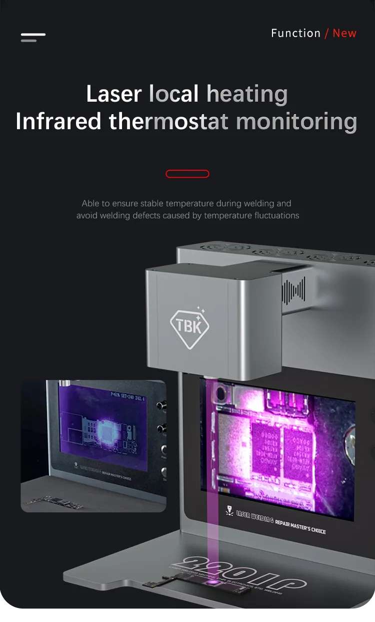 TBK 2203/2205/2206 Intelligent Laser Welding Machine BGA Rework Machine Laser Desoldering Unsolder Machine for Phone Repair AA