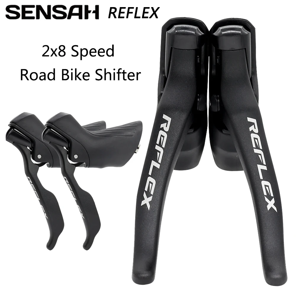 

SENSAH REFLEX 2x8 Speed Brake Shifter Lever Road Bike for SHIMANO Rear Derailleur SORA Tiagra Claris Bicycle Parts