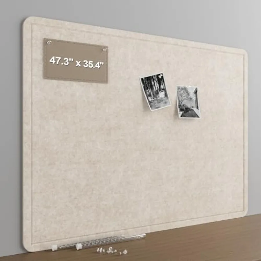 

Large Felt Bulletin Board for Wall Frameless Picture Board Soft Felt Cork Board for Office Home Planning and Office Wall Decor