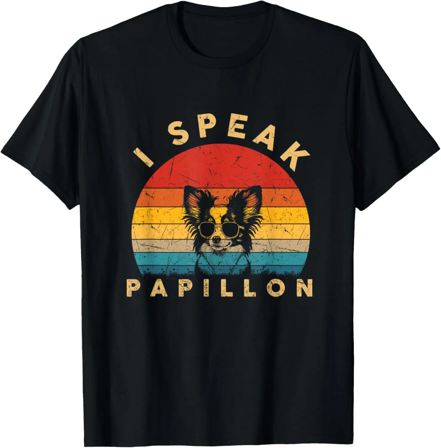 I Speak Papillon Funny Gifts Dog Mom Dad Dog Lover Vintage T-Shirt