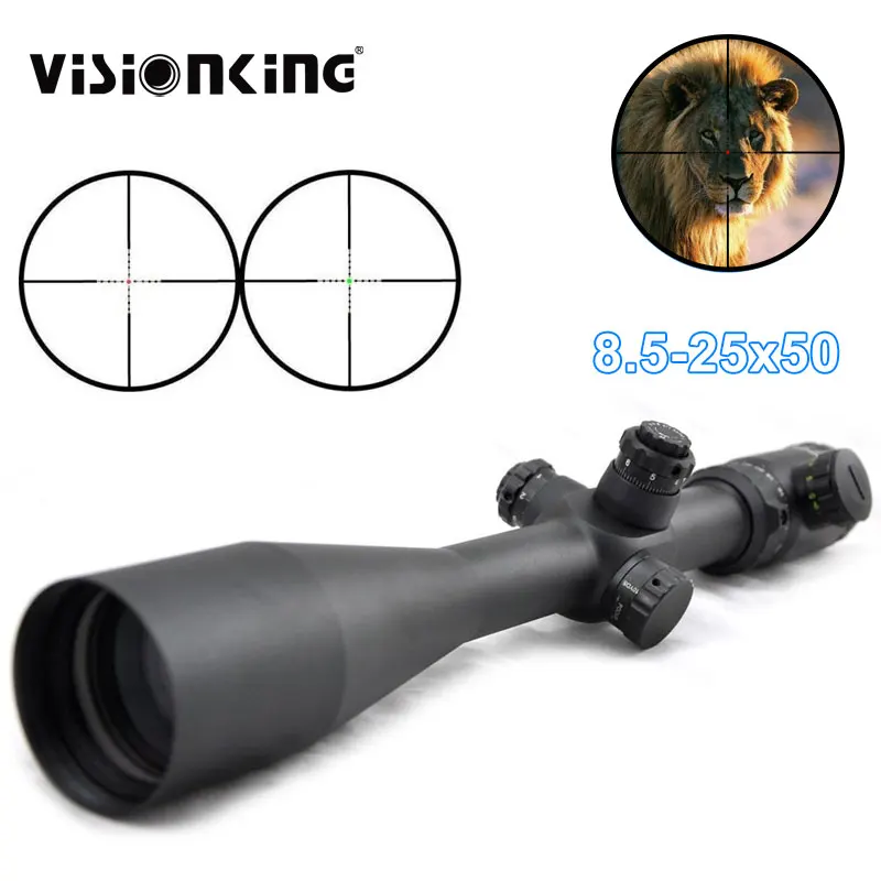 

Visionking 8.5-25x50 High Power Riflescope illuminated Long Range Hunting Rifle Scope Target Reticle Optical Sight .30-06 .308