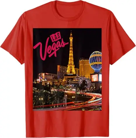 Las Vegas Shirt Vegas Strip Nachtleben Souvenir und Geschenke T-Shirt Y2k Las Vegas Souvenir Neuheit Geschenk Reise Urlaub Familie Kleidung – Detail 6