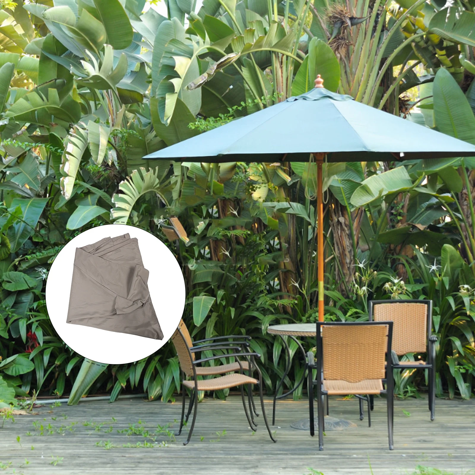 

Outdoor Shade Canopy Replacement Half Umbrella Cover For Patio Deck Pool Garden Beach Durable Uv Protection Sun Shade Cover