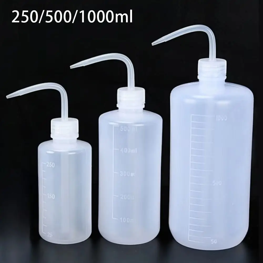 1Pcs Washing Clean Wash Bottle Eyelash Extension Cleaning Plastic Laboratory Measuring Bottles 250/500/1000ml Makeup Supplies