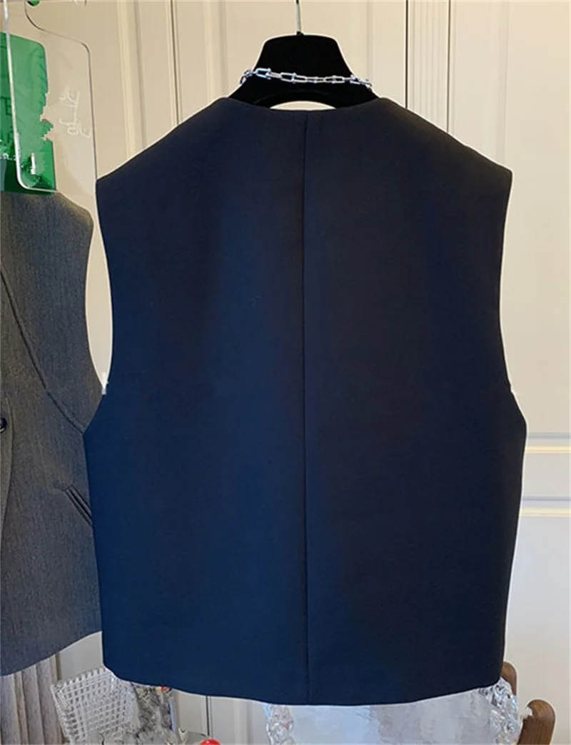 Gilet da donna Nuovi gilet di moda per donna 2025 Cappotto senza maniche autunnale Streetwear Gilet chic Top Cappotto da donna da ufficio