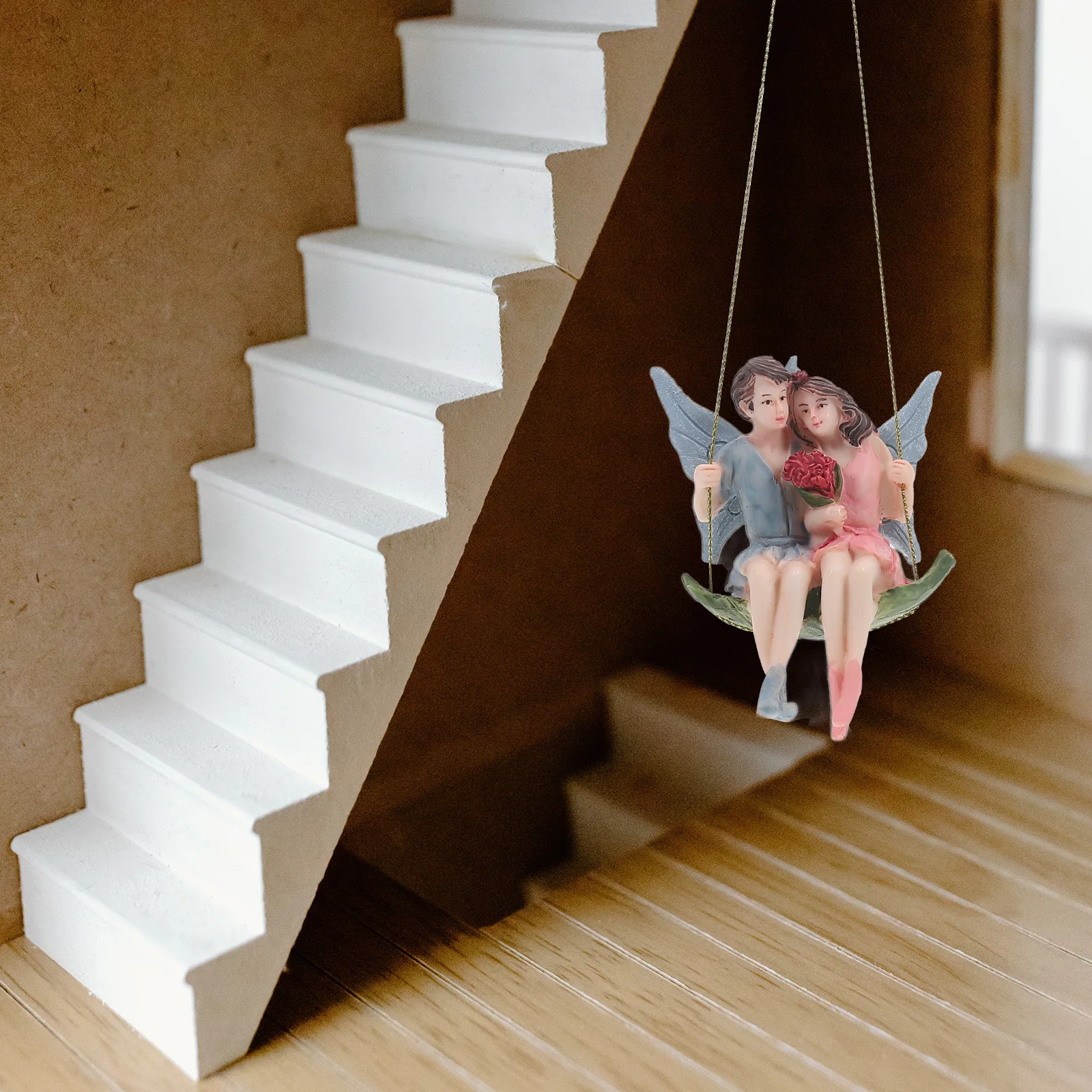 

1Pcs Flower Fairy Hanging Pendant Decorative Resin Garden Ornament Landscape Hanging Decor Creative Artware Resin Artware