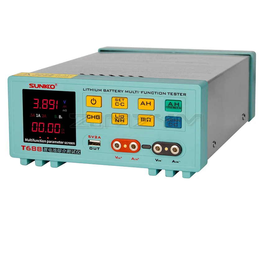 T-688 rilevatore completo di Tester di resistenza interna di tensione di capacità della batteria al litio ad alta precisione 36/55/67/84V