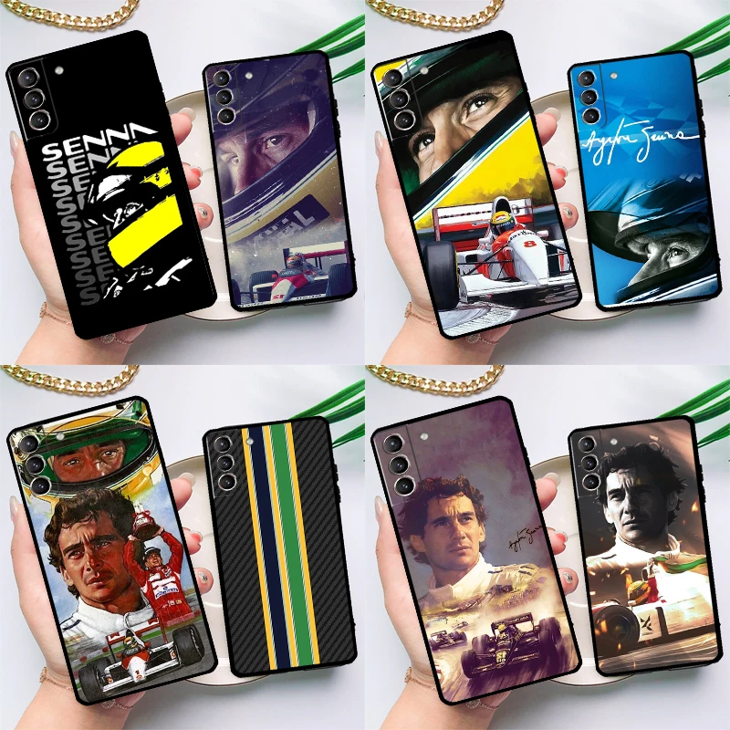 Ayrton Senna F1 Racing Cover For Samsung Galaxy S23 S21 FE S20 FE S22 Plus Note 20 Ultra Note 10 S8 S9 S10 Plus Case