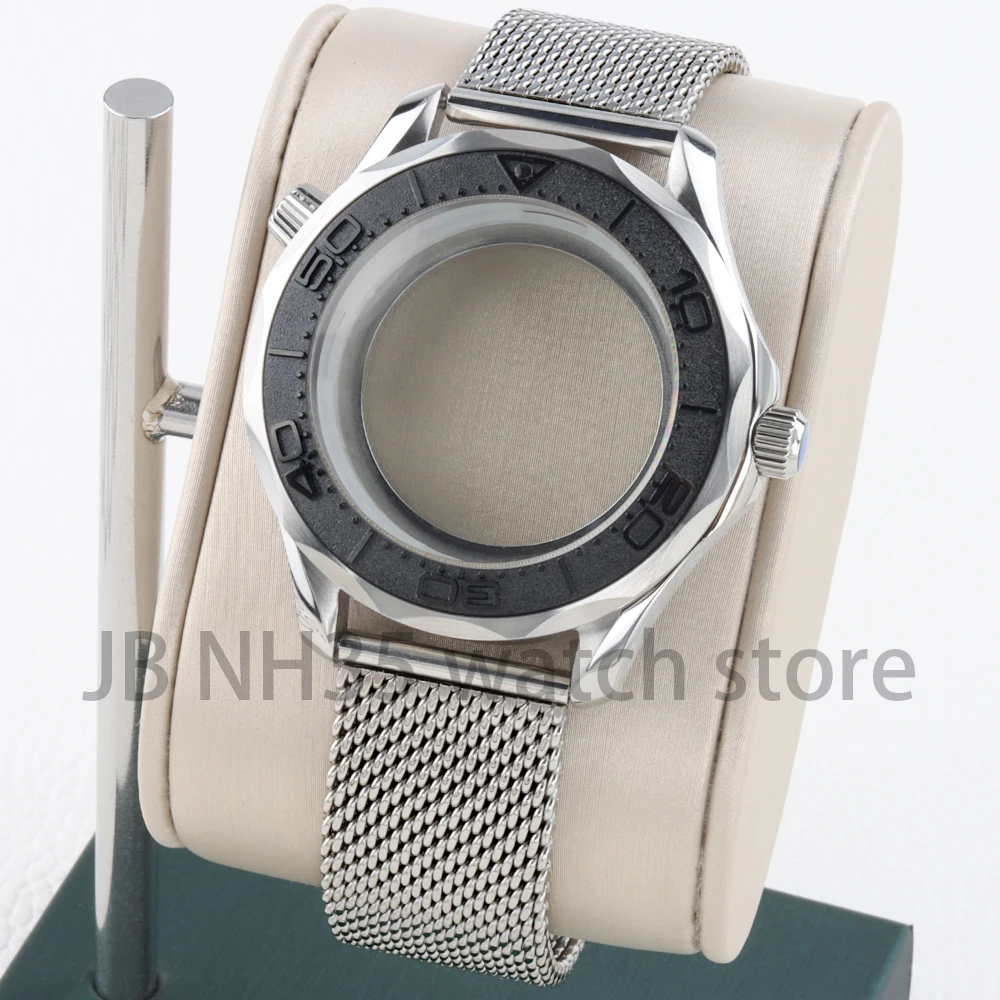 

Корпус часов 41 мм NH35, цельная сталь 316L, водонепроницаемость 10ATM, для Seamaster 300, механизм NH35/NH36, циферблат 31 мм, сетчатый браслет