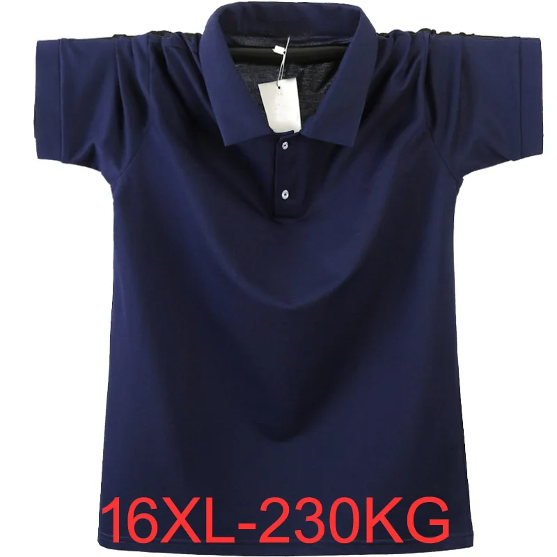 Oversize summer 10XL 12XL 14XL 15XL 16XL men t-Shirts short sleeve turn-down collar tees super size tops 68 70 72 230KG 192cm