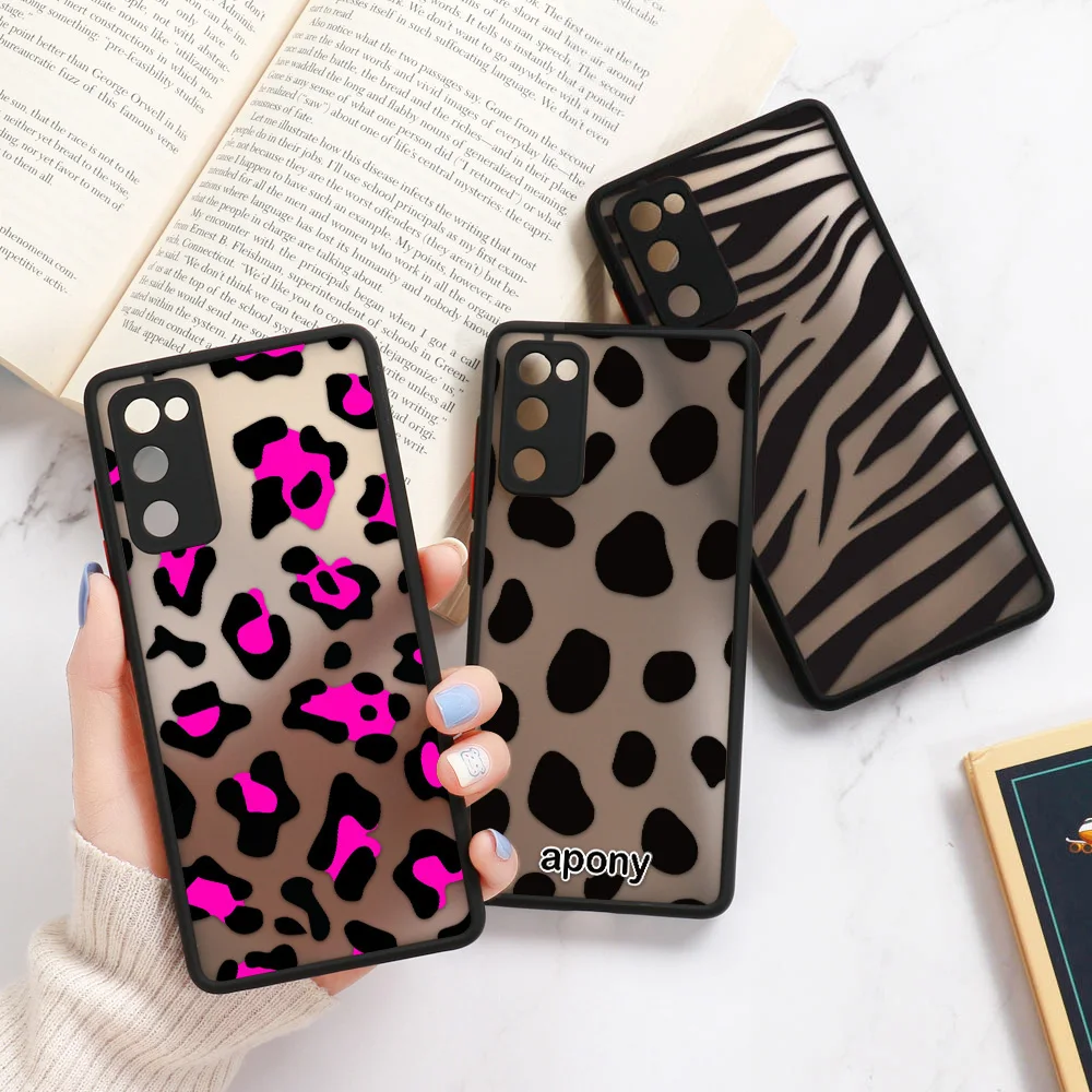 S23 Ultra Case For Samsung S24 Ultra Case Galaxy S23 FE S21 A54 A34 A53 A33 A52 A55 A35 A72 A12 A05S Leopard Zebra Print Cover